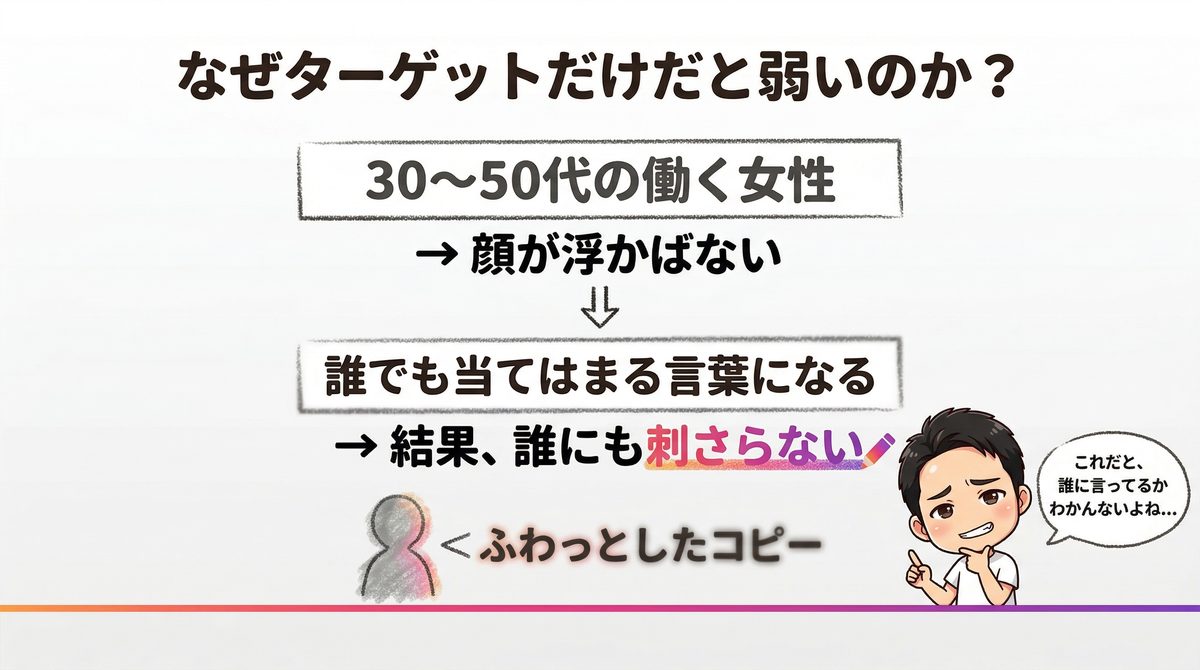 ターゲットだけでは弱い理由｜Re.SALOカリキュラム講義スライド