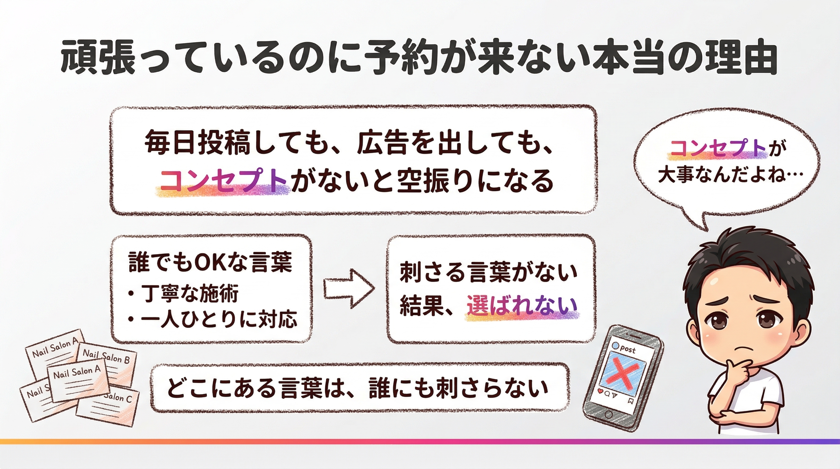 頑張っているのに予約が来ない本当の理由